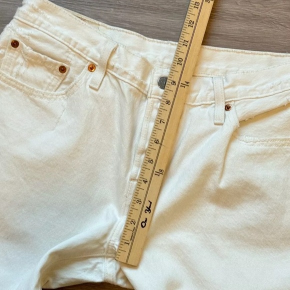 Levis 501 CT Button Fly Jeans Mens 30x27 White Denim 100% Cotton MEASURED SIZE - Picture 11 of 12